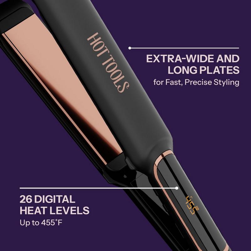 Hot Tools - Professional Rose Gold 1-1/2'' Extra Long Flat Iron