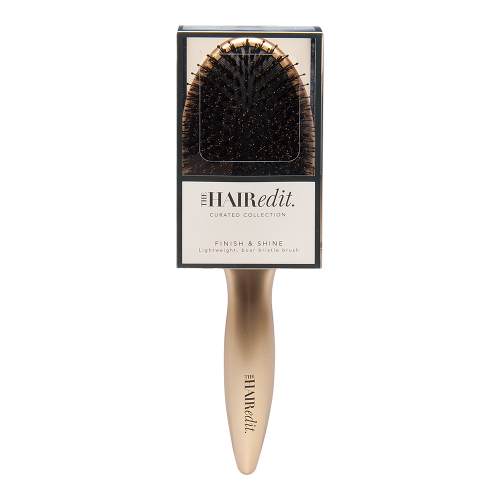 Gold Finish & Shine Boar Bristle Brush