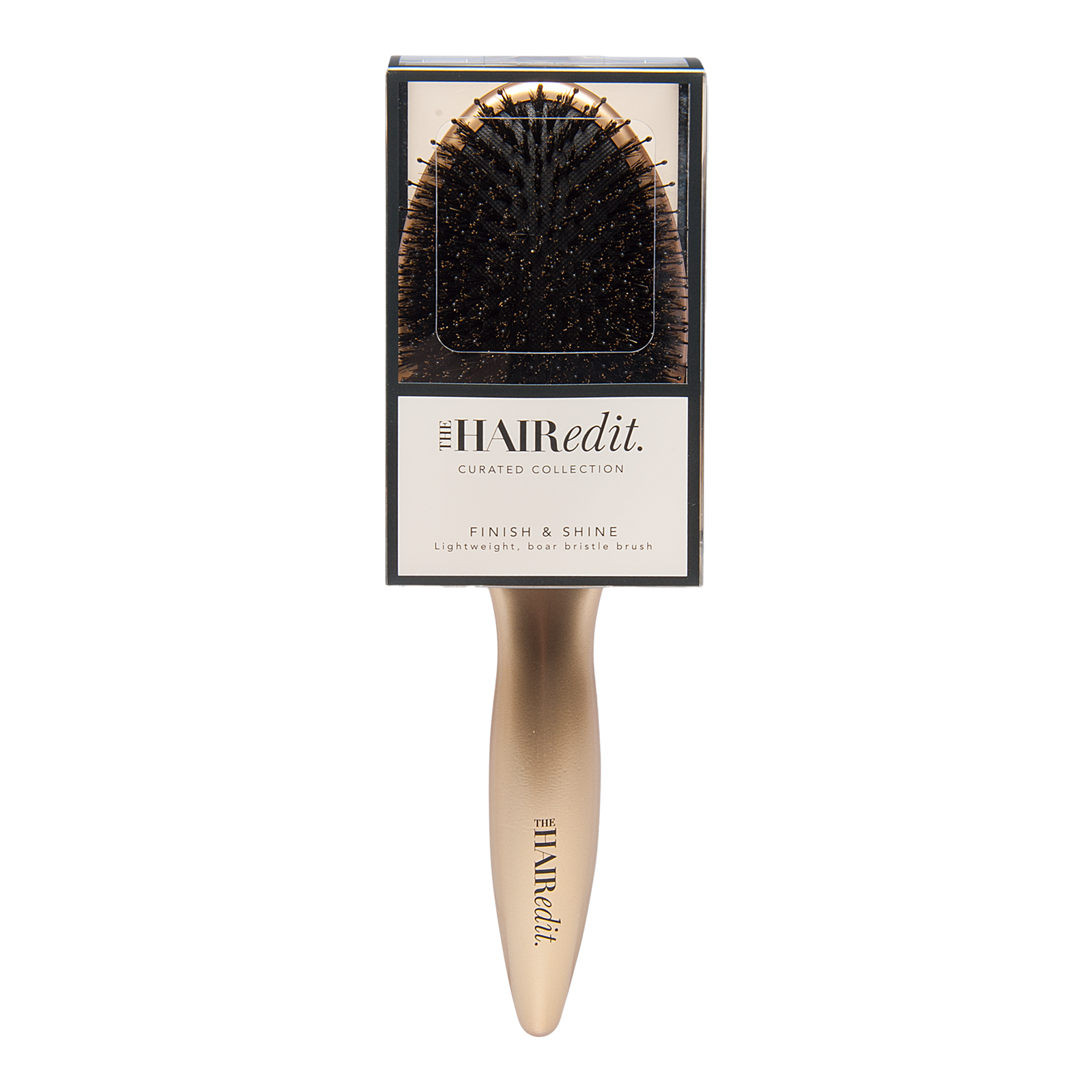 Gold Finish & Shine Boar Bristle Brush