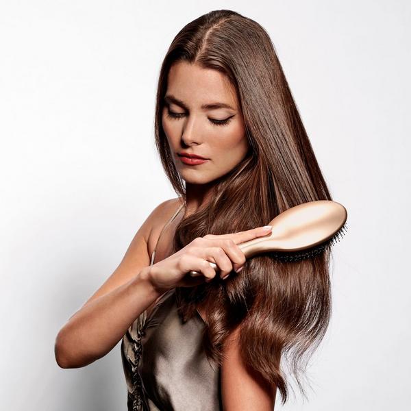 The Hair Edit Gold Finish & Shine Boar Bristle Brush #4