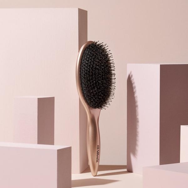 The Hair Edit Gold Finish & Shine Boar Bristle Brush #6