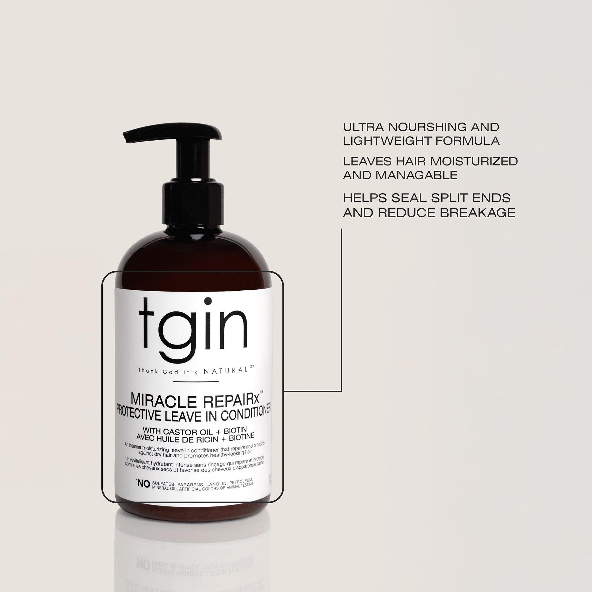 Защитный несмываемый кондиционер для волос Tgin Miracle RepaiRx — фото 3