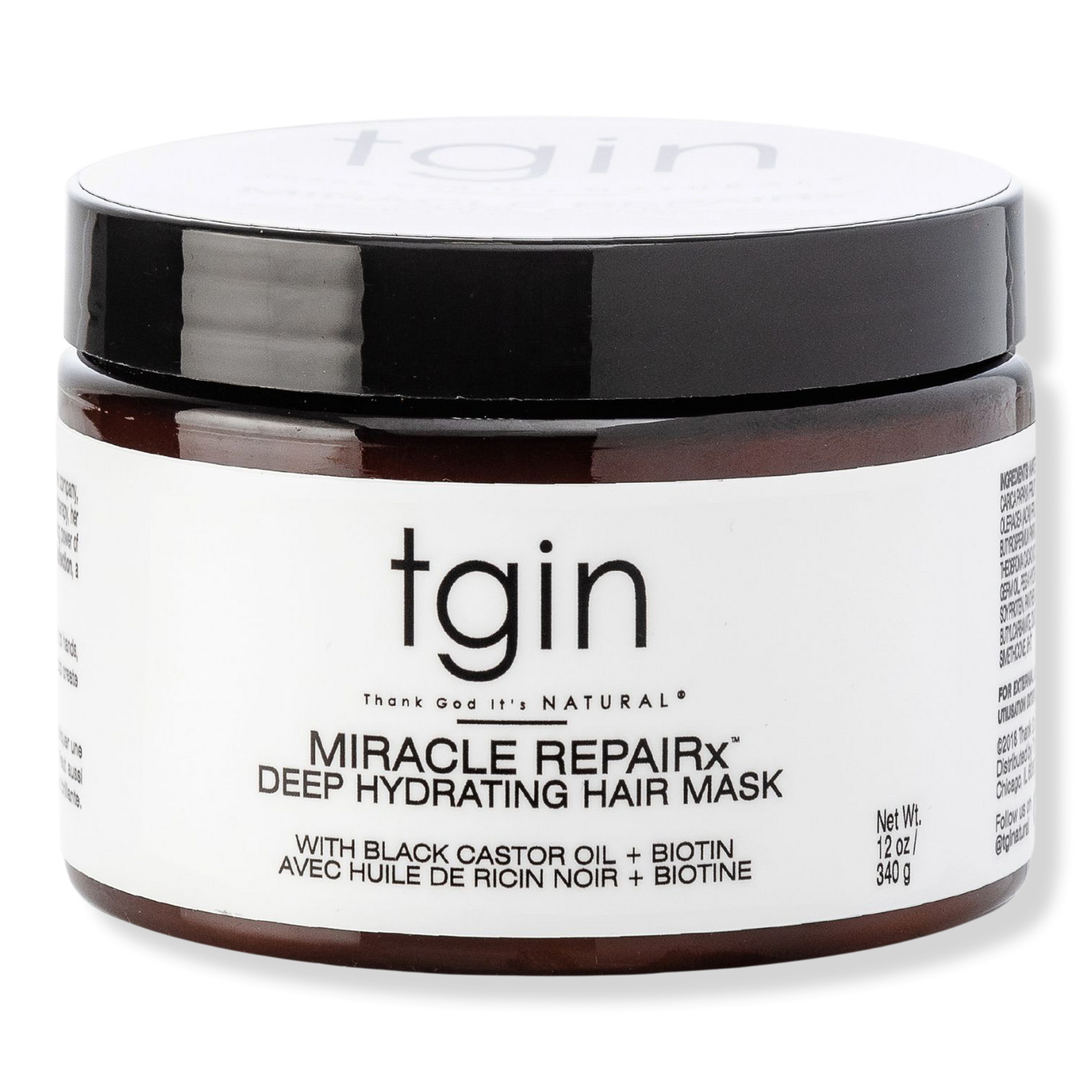 TGIN MIRACLE REPAIRX Deep Hydrating Hair Mask (12oz) TGIN MIRACLE REPAIRX Deep Hydrating Hair Mask (12oz)