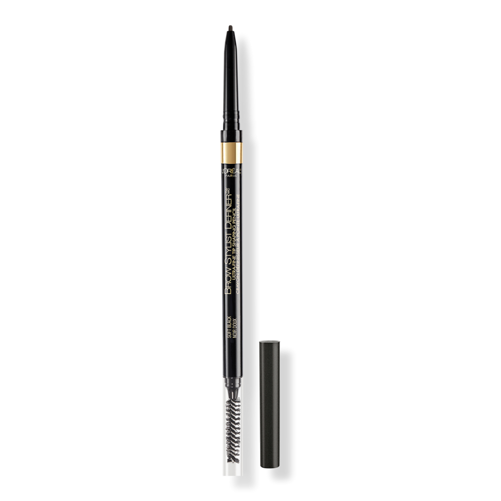 L'oreal Brow Stylist Definer Waterproof Eyebrow Pencil - Soft Black In Black