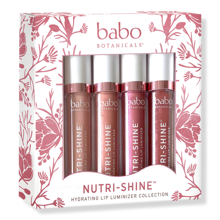 Babo Botanicals Nutri-Shine Hydrating Luminizer Vegan Lip Gloss 4 Pc Set #1