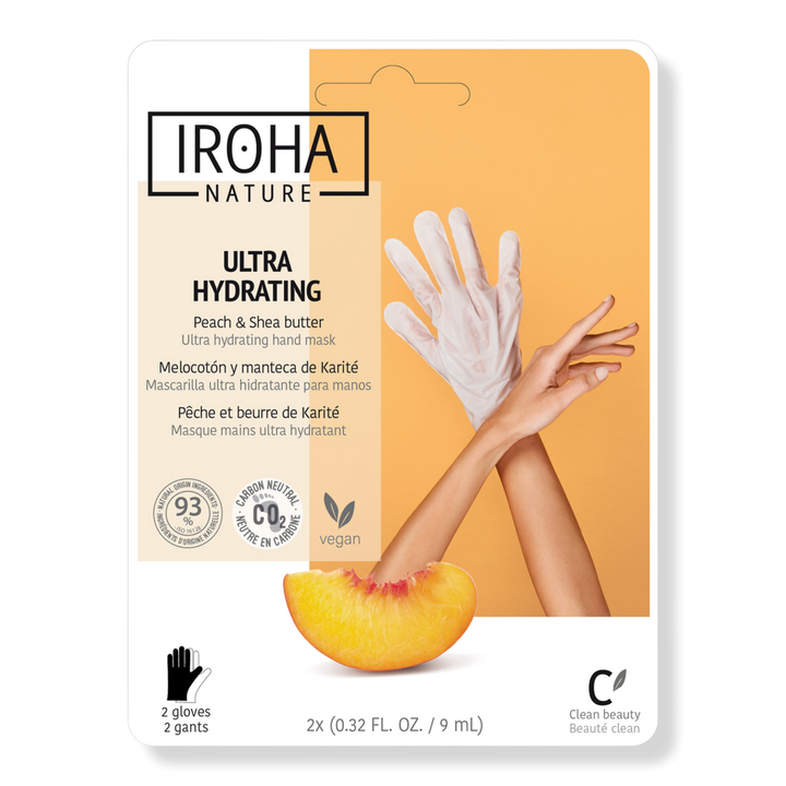 IROHA Ultra Hydrating and Repairing Peach and Shea Butter Hand Treatment Mask Gloves #1