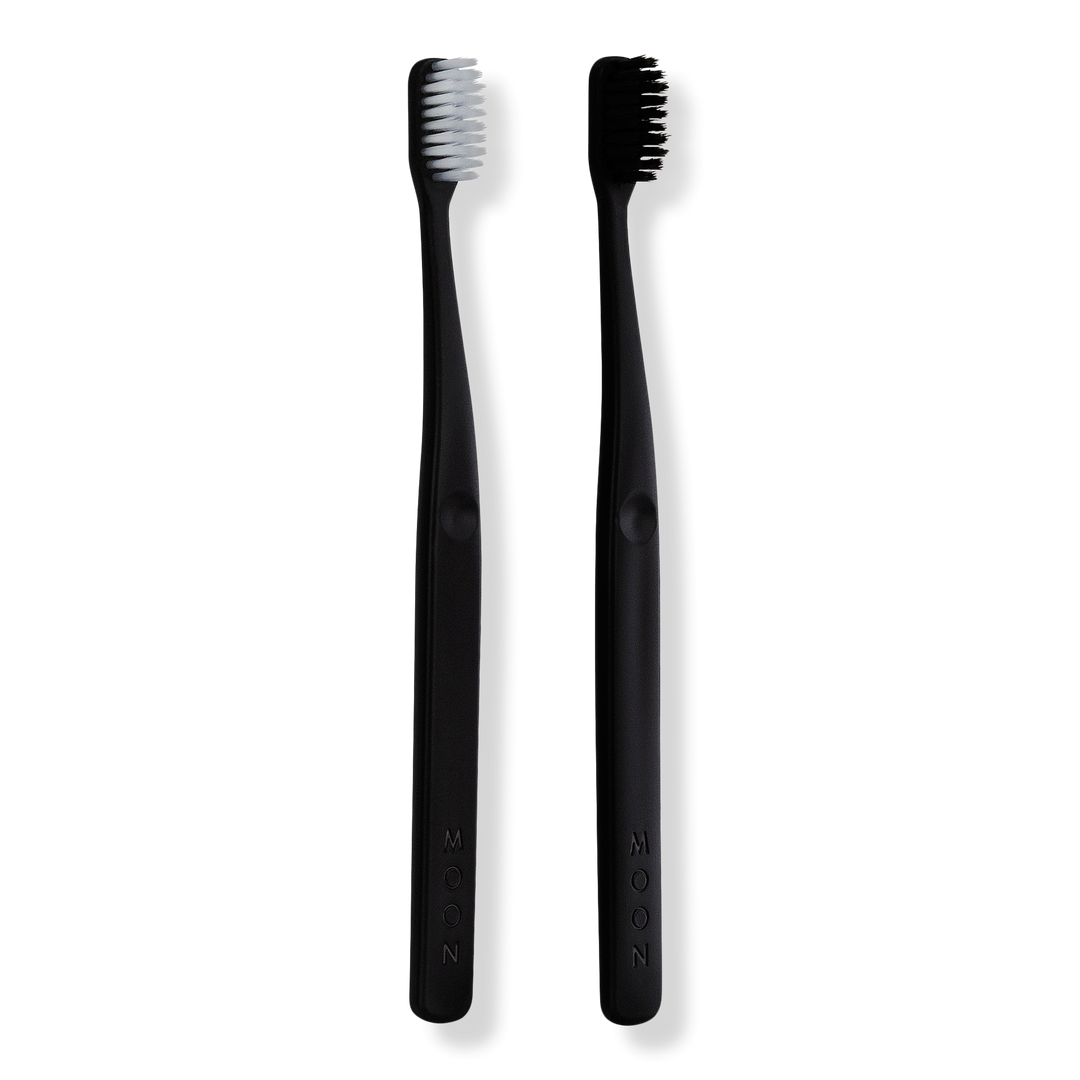 Moon Soft Bristle Black Toothbrush 2 Pack #1