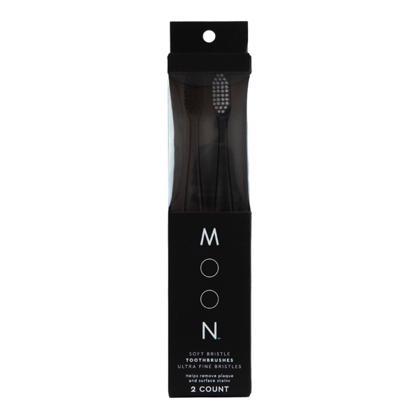 Moon Soft Bristle Black Toothbrush 2 Pack #2