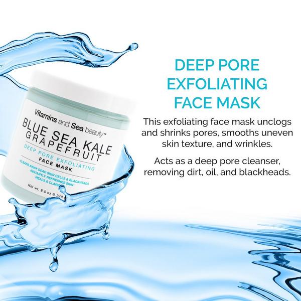 Vitamins and Sea beauty Blue Sea Kale Grapefruit Deep Pore Exfoliating Face Mask #4