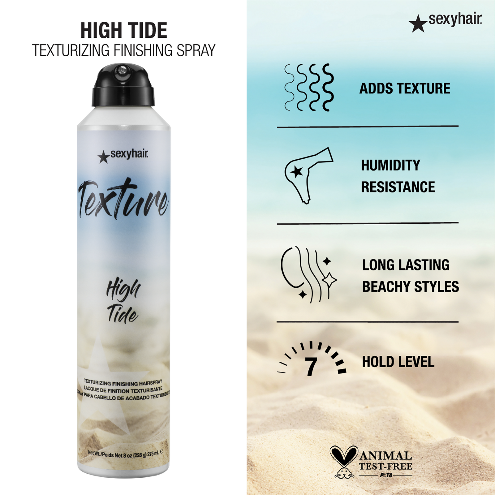 Texture Sexy Hair High Tide Texturizing Finishing Hairspray 8oz Texture Sexy Hair High Tide Texturizing Finishing Hairspray 8oz