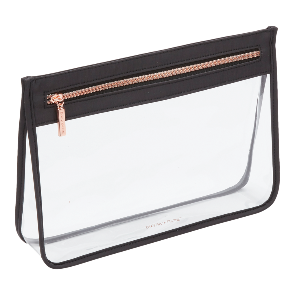Clarity Pouch Small - Small Transparent Makeup Bag | Truffle Black - Nylon / Small