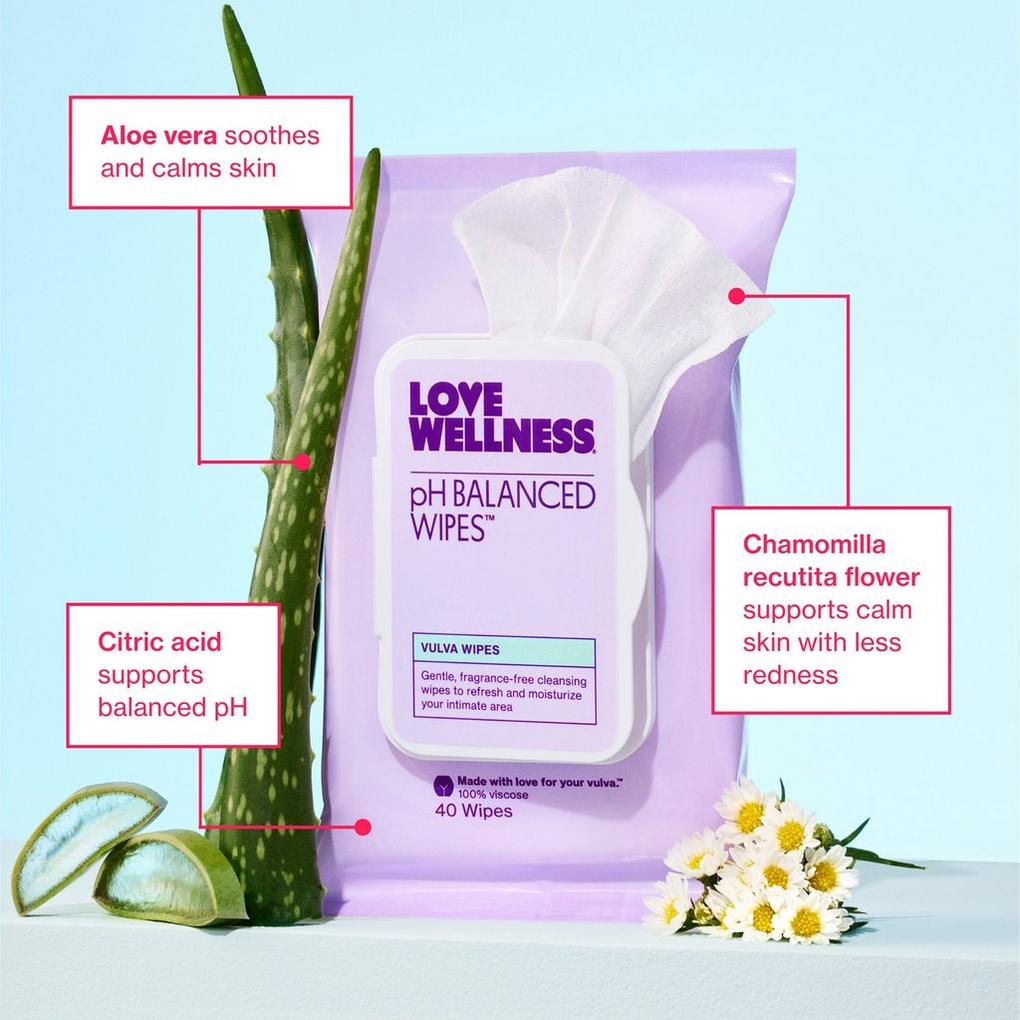  Good Clean Love Rebalance Personal Moisturizing & Cleansing  Wipes, Naturally Reduces Odor & Supports Vaginal Health, pH-Balanced  Feminine Hygiene Product, 12 Biodegradable Wipes : Health & Household