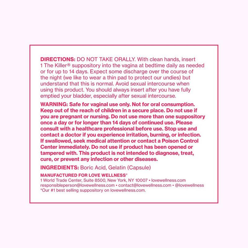 Love Wellness The Killer: Boric Acid Vaginal Suppositories #8