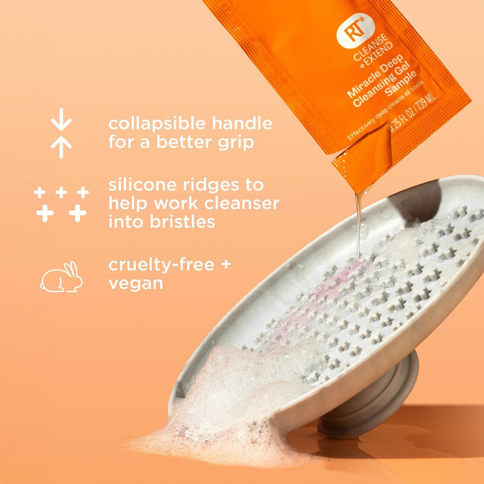 Handheld Textured Makeup Brush Cleansing Palette