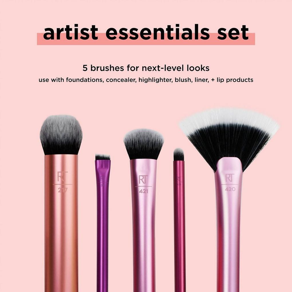 Artist Essentials Face, Eyes, & Lips Makeup Brush Set - Real