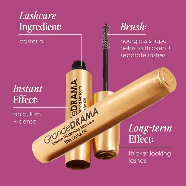 Grande Cosmetics GrandeDRAMA Black Intense Thickening Mascara with Castor Oil #5