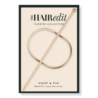 Gold Hoop & Pin Barrette