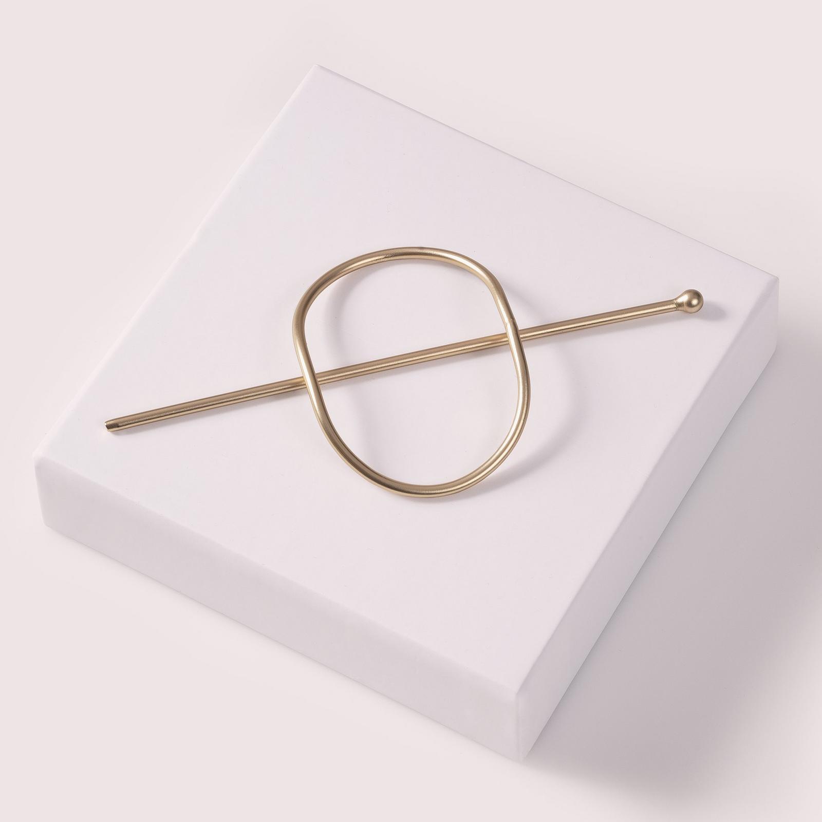 Gold Hoop & Pin Barrette