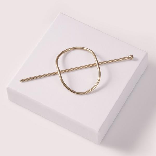 The Hair Edit Gold Hoop & Pin Barrette #2