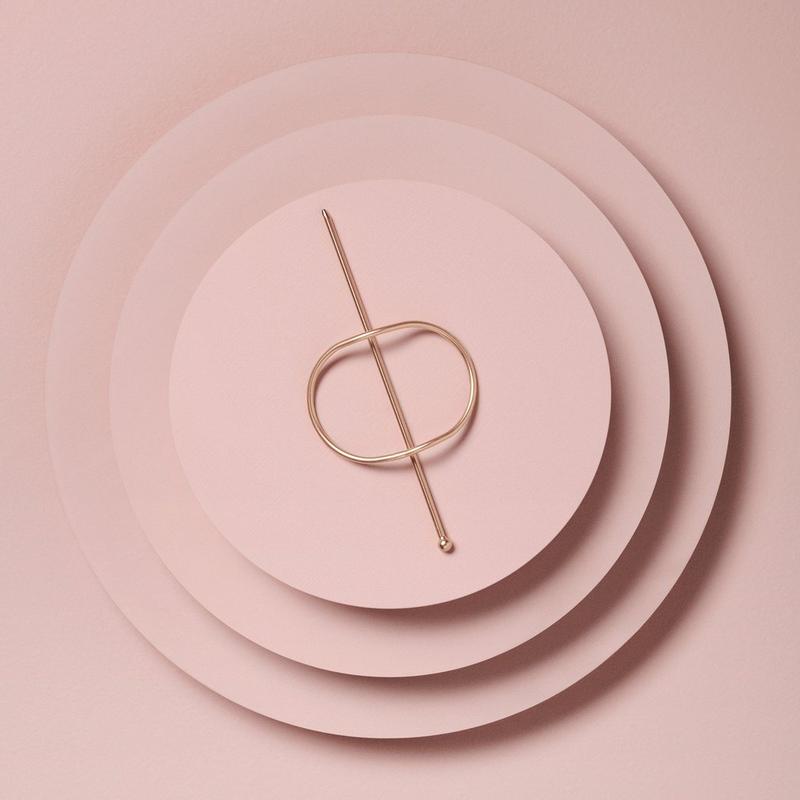 The Hair Edit Gold Hoop & Pin Barrette #4