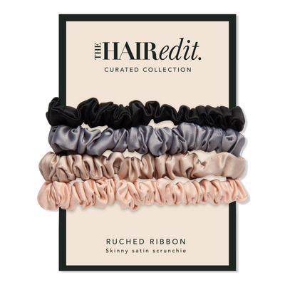 The Hair Edit Multi-Color Ruched Ribbon Scrunchies