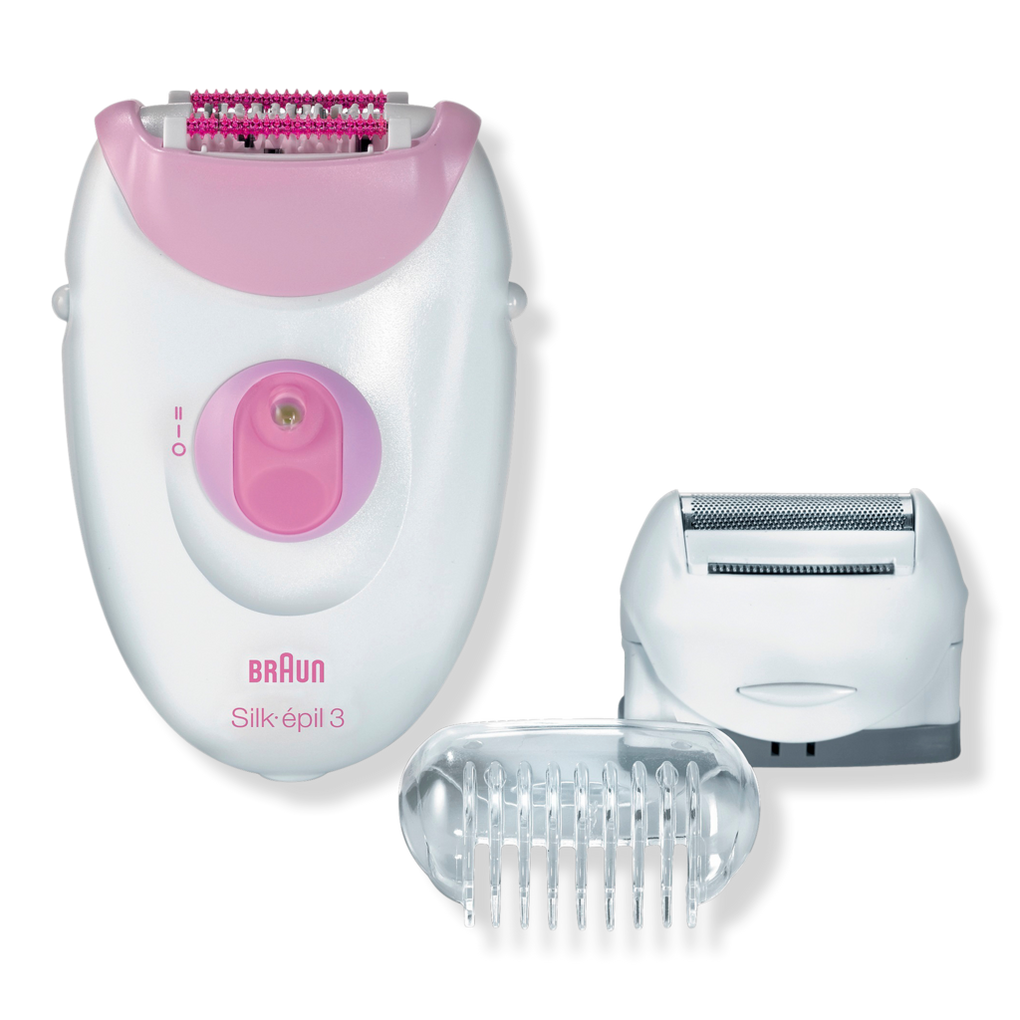 Braun Silk-épil 3-270 Epilator for Women, Shaver, Trimmer, Corded Hair  Removal Device, Massage Rollers, 20-Tweezer System