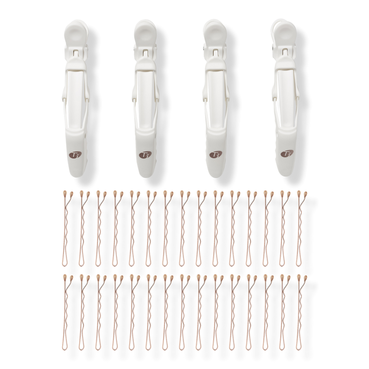 T3 Clip Kit With 4 Alligator Clips and 30 Rose Gold Bobby Pins #1