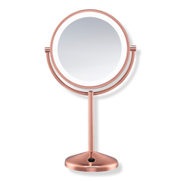 Rose Gold Vanity LED Double-Sided 1X/10X Magnification Mirror