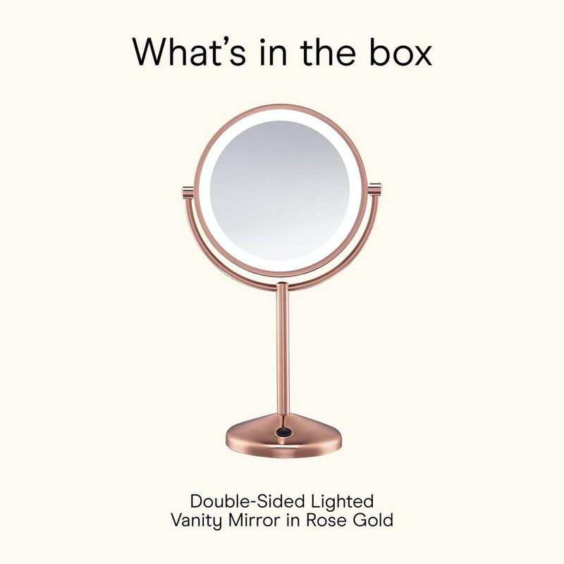 rose gold dressing table mirror Conair - Vanity LED Double-Sided 1X/10X Magnification ARCHIVE-SALE