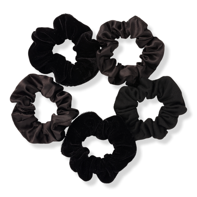 Scünci Black Satin Pony Tail Scrunchies