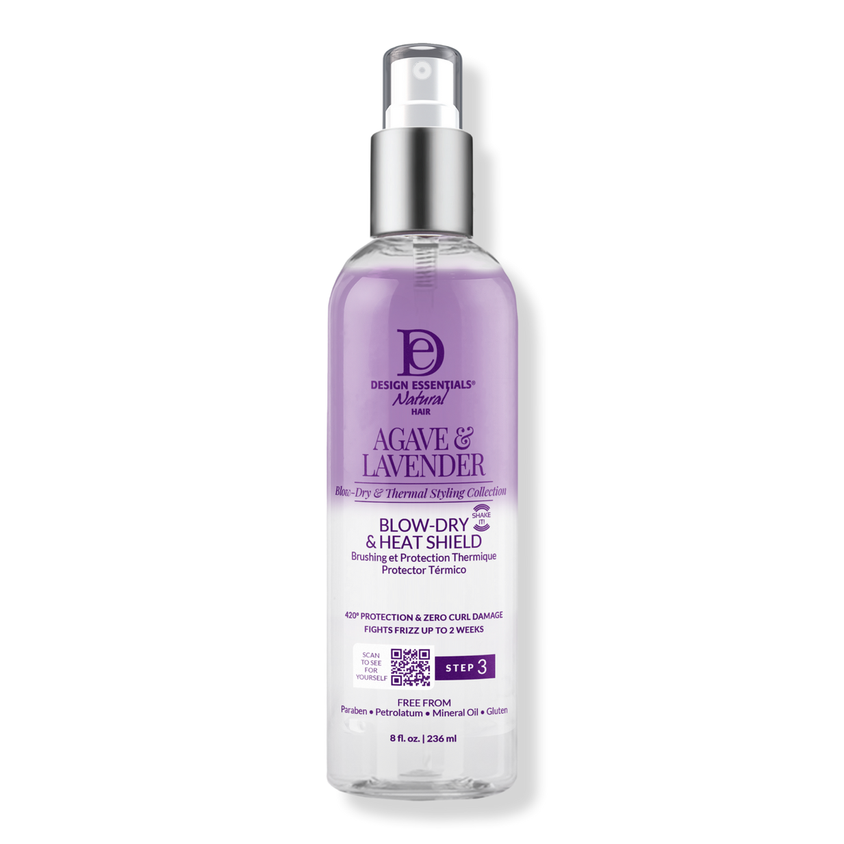 Design Essentials Natural Hair Bath, Agave & Lavender, Step 1 - 12 oz