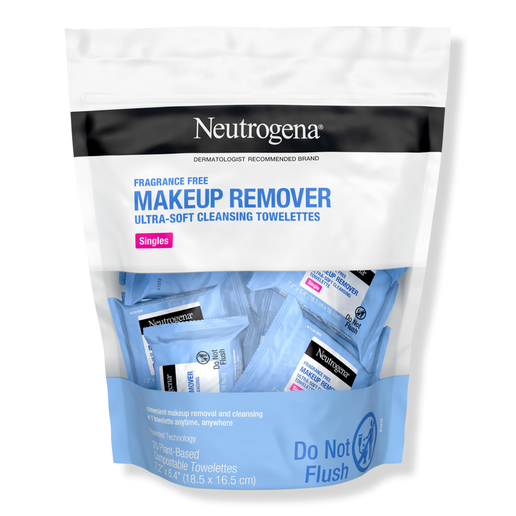 Makeup Remover Cleansing Towelettes, Fragrance Free Singles Neutrogena | Ulta