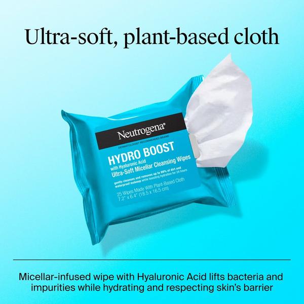 Toallitas limpiadoras faciales Hydro Boost 2