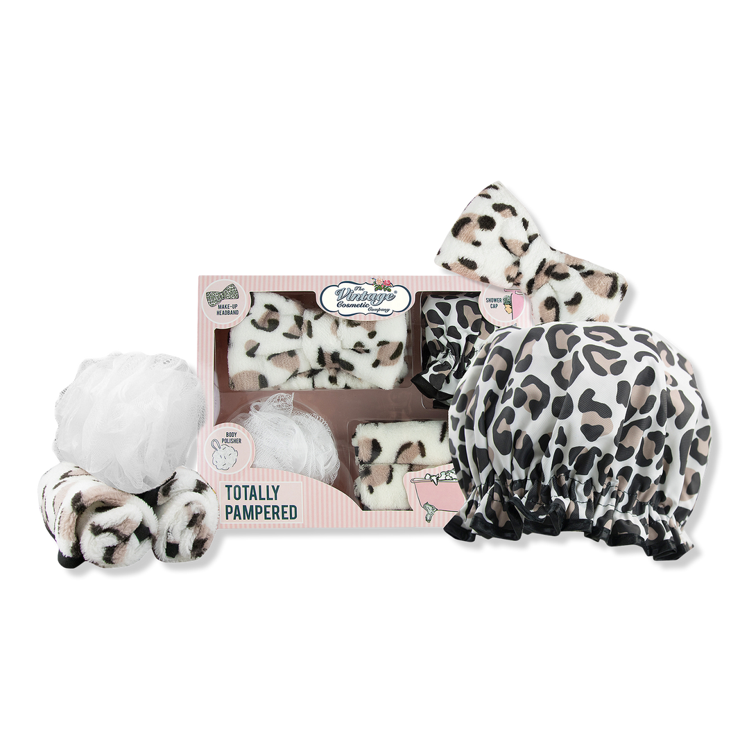 The Vintage Cosmetic Company Leopard Print Totally Pampered Gift Set #1