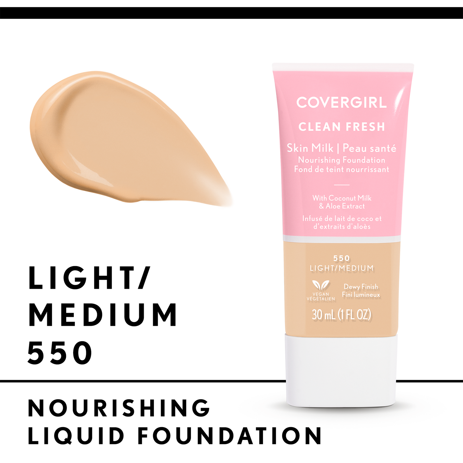 Clean Fresh Skin Milk Foundation - Light/Medium 550