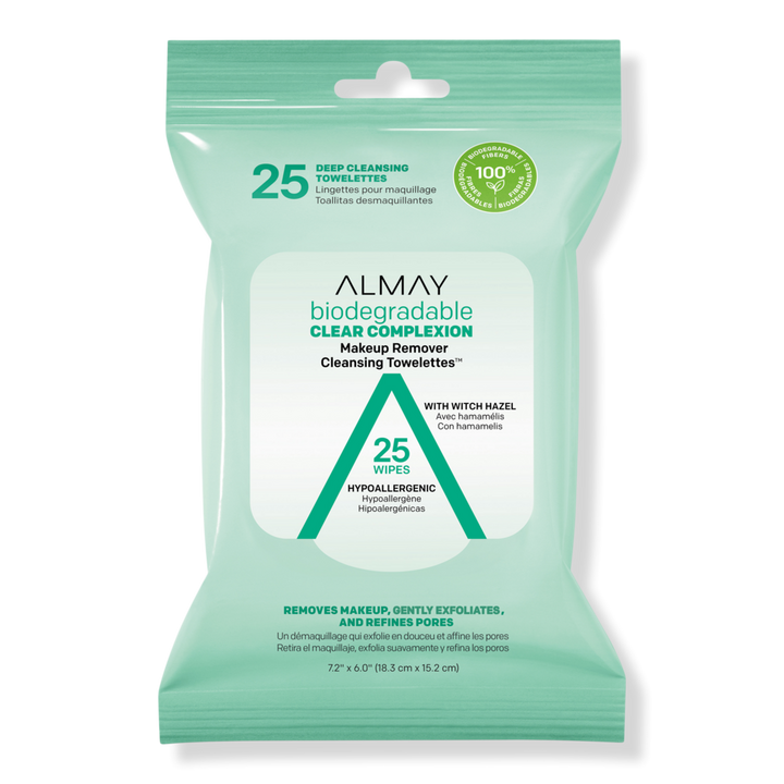 Biodegradable Clear Complexion Makeup Remover Cleansing Towelettes - Almay  | Ulta Beauty