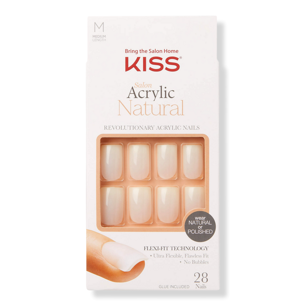 Euphoria Salon Acrylic Natural Fake Nails - Kiss