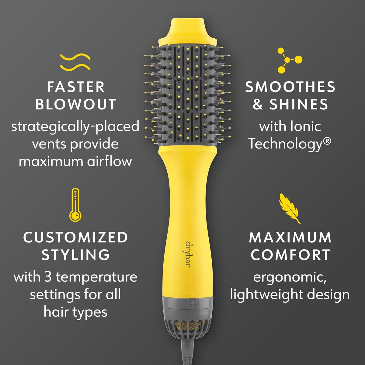 Drybar The Double Shot Blow- outlet Dryer Brush Yellow