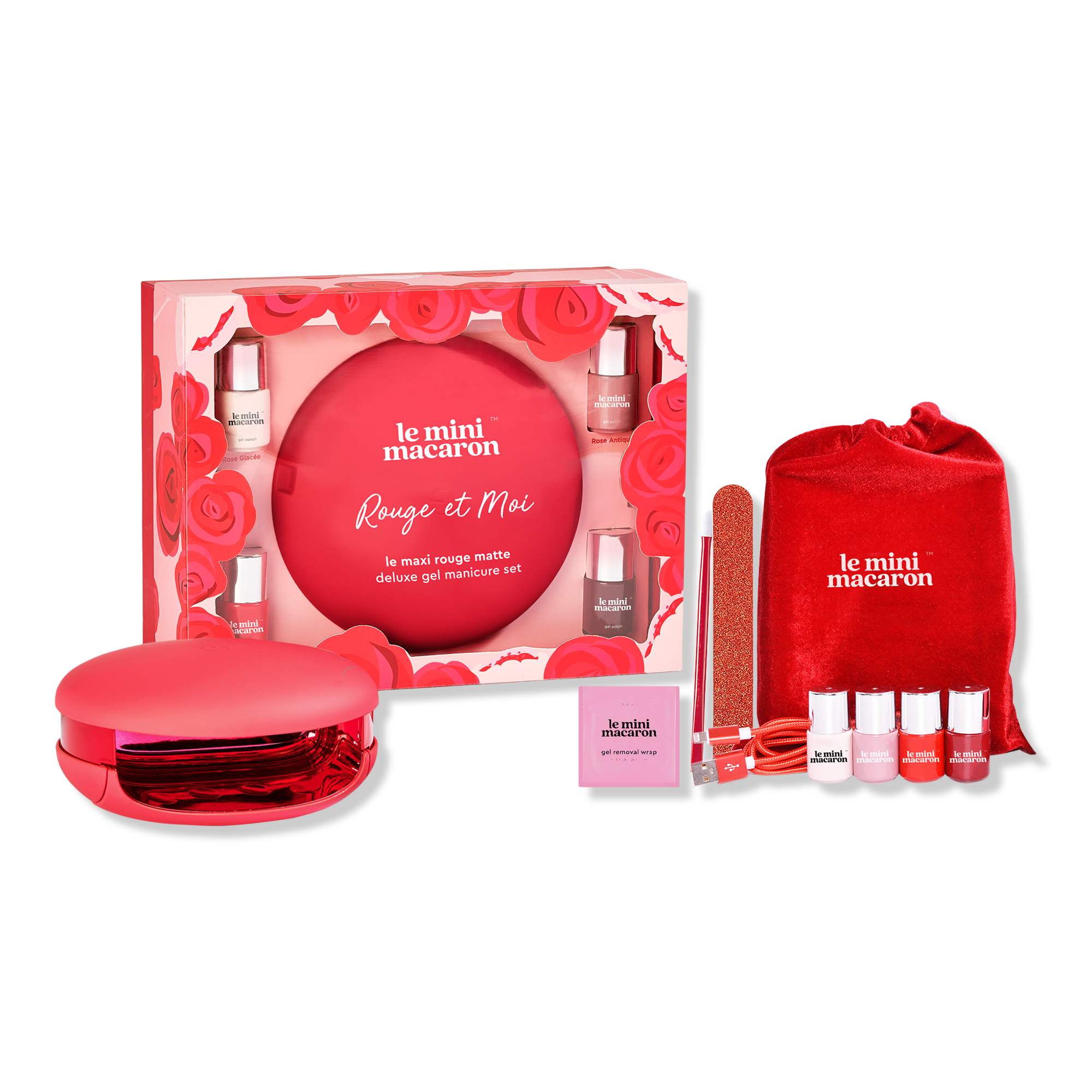 Le Mini Macaron Le Maxi ''Rouge & Moi'' Limited Edition Deluxe Gel Manicure Set #1