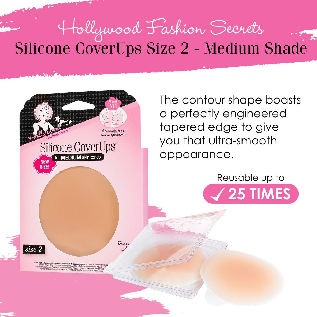 Silicone CoverUps Size 2, Self-Adhesive Nipple Concealers