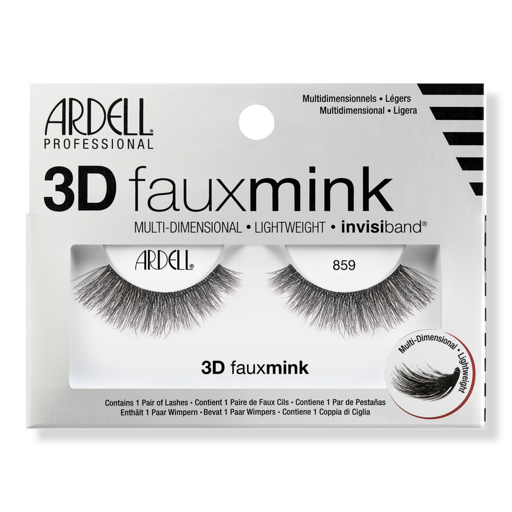 3D Faux Mink #859, Multi-dimensional False Eyelash with Invisiband