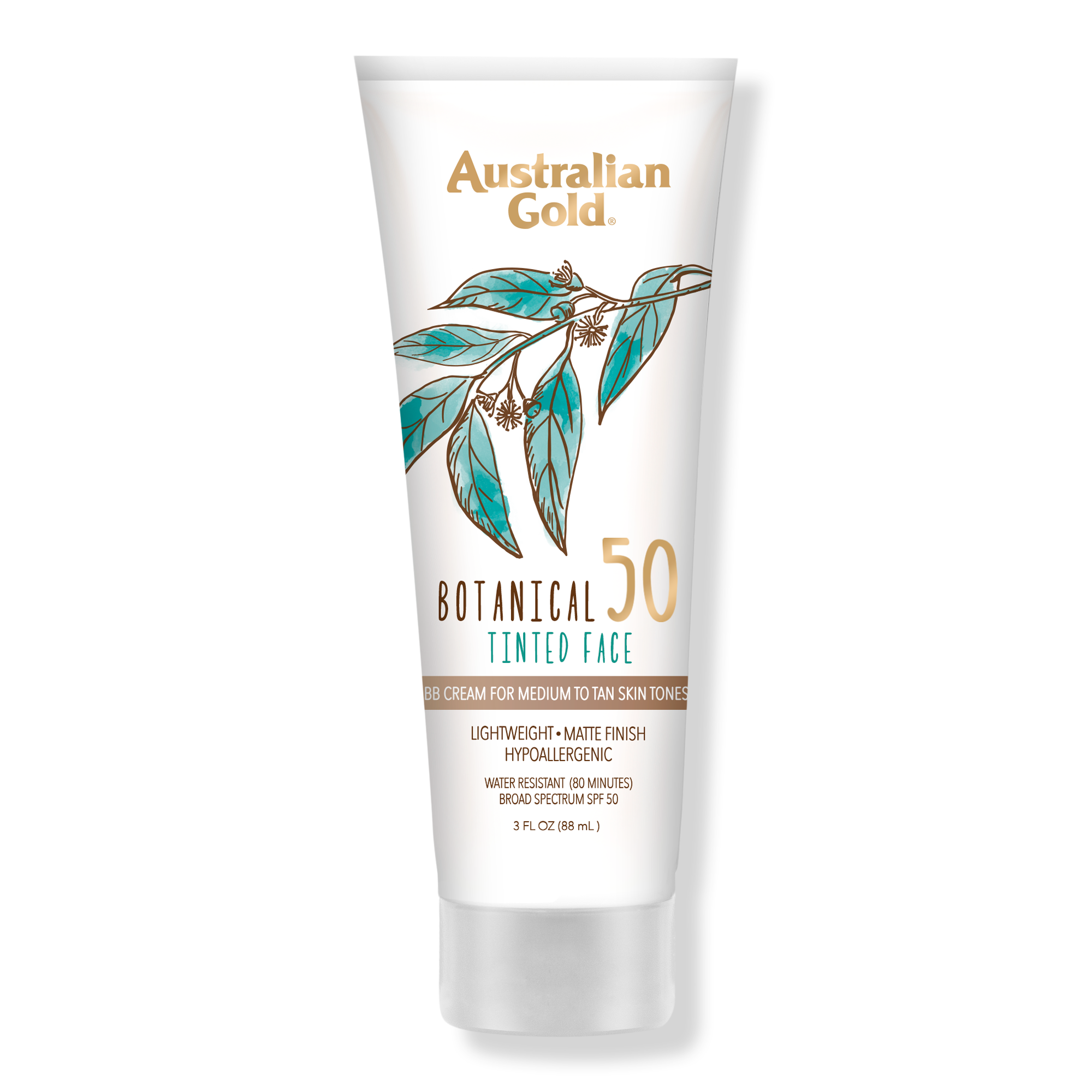 Botanical Tinted Face Sunscreen SPF 50 - Australian Gold | Ulta Beauty