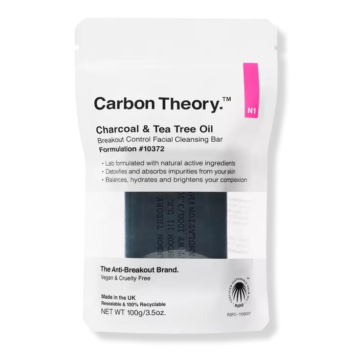 Carbon Theory. Charcoal & Tea Tree Oil Break-Out Control Facial Cleansing Bar
