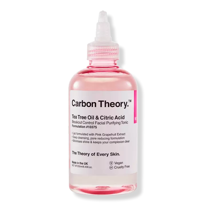 Carbon Theory. Tea Tree Oil & Citric Acid Breakout Control Facial Purifying Tonic