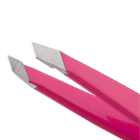 Tweezerman Juego De Pinzas Pequeñas Con Estuche De Viaje, Pinzas De Punta E Inclinación, Pinzas Para Viajes (colores Surtidos