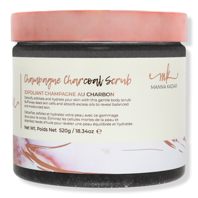 MANNA KADAR BEAUTY Champagne Scented Charcoal Exfoliating Body Scrub