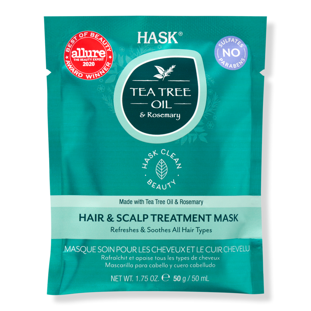 Jeg vil have Ørken Tryk ned Tea Tree Oil & Rosemary Hair & Scalp Treatment Mask Packette - Hask | Ulta  Beauty