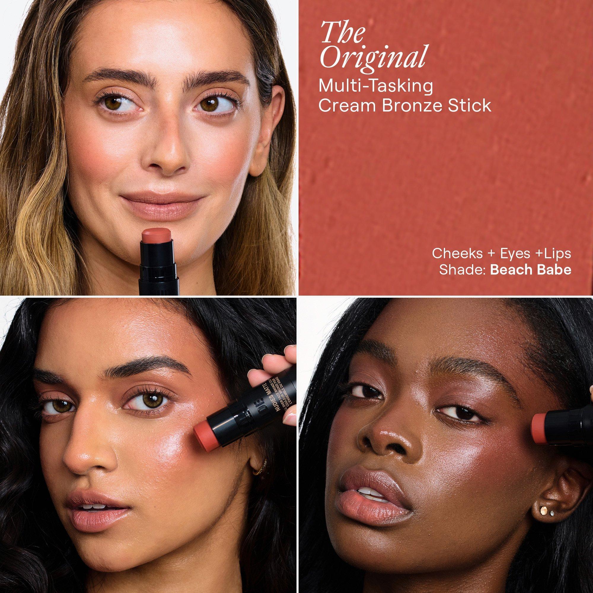 Матовый кремовый бронзер для лица Nudestix Nudies Matte, цвет: Пляжный — фото 3
