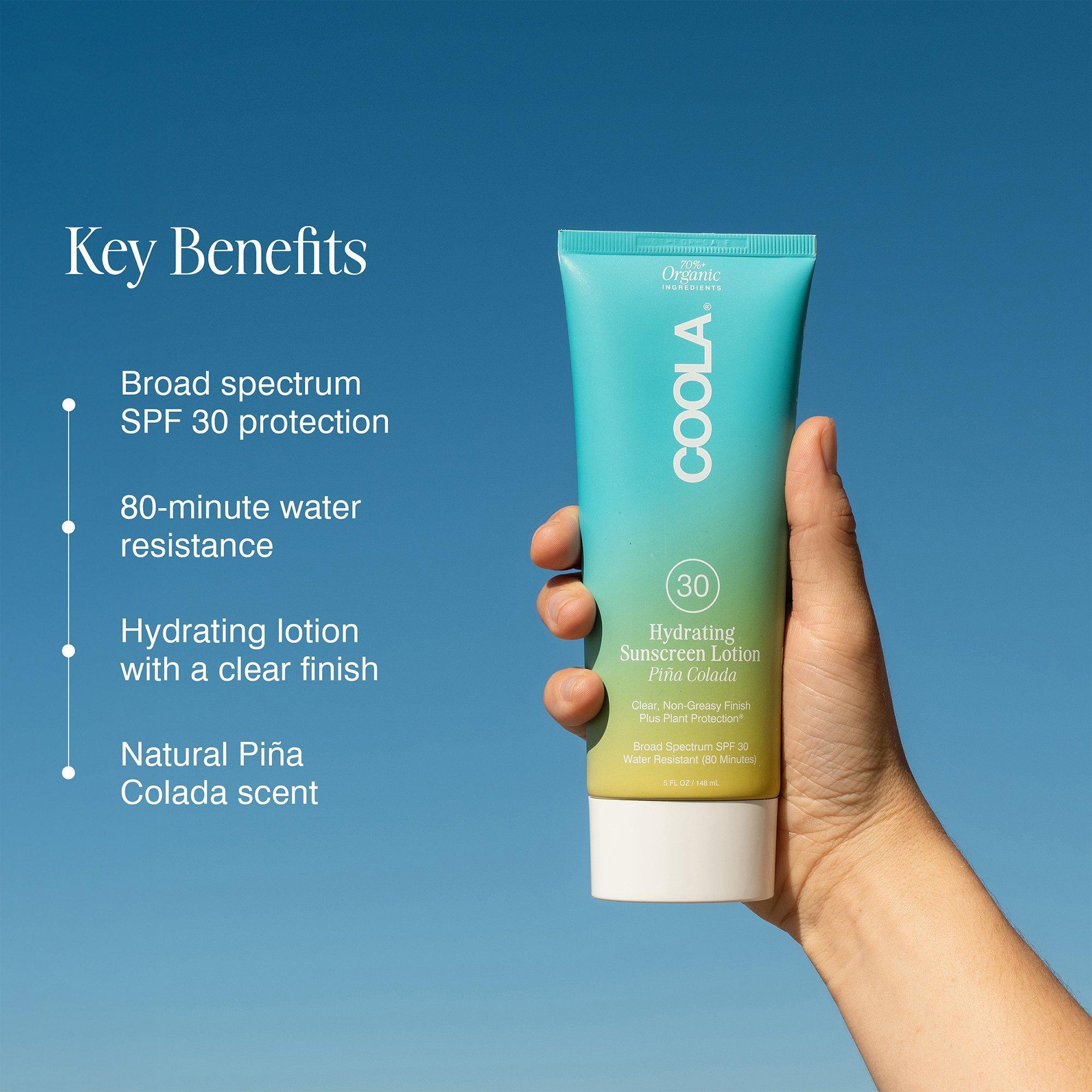 Органический солнцезащитный лосьон для тела Coola Classic SPF 30, Piña Colada — фото 3