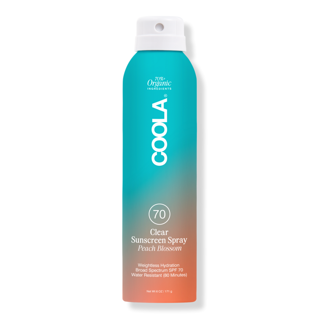 COOLA Classic Body Organic Sunscreen Spray Broad Spectrum SPF 70 - Peach Blossom (6.0 fl oz / 177 ml)